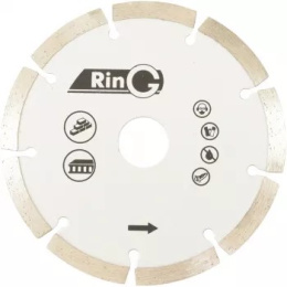 Диск алмазный 115х7х2,1х22,2мм сухая резка, сегментный RinG 248100