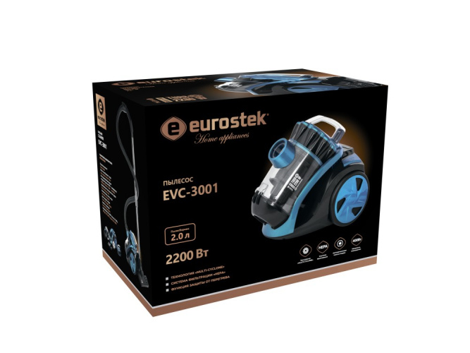 Пылесос 2200Вт, синий Eurostek EVC-3001