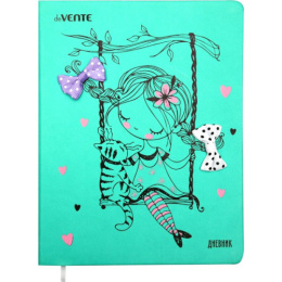 Дневник универсальный твердая обложка Devente Girl on a Swing 2020181