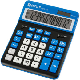 Калькулятор Eleven 12 разрядов, 155х206х38мм, черный/темно-синий CDC-120-BK/NV 365643