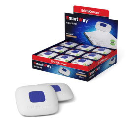 Ластик ErichKrause Smart Way Square, с пластиковым держателем 45553