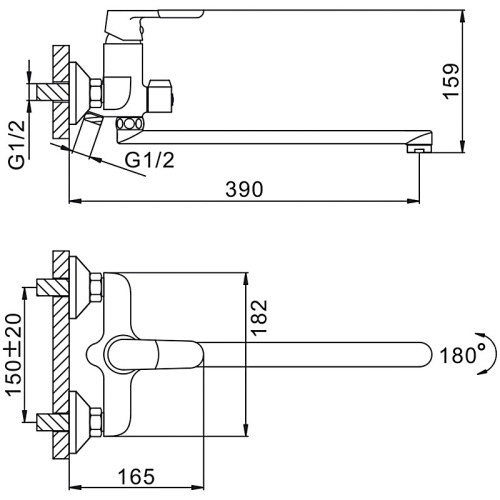 Смеситель для ванны Frap H34 F2234 Frap 35736