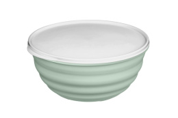 Миска пластиковая с крышкой 1,1л Латина, светло-зеленый Homver 222136517/03