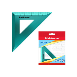 Треугольник 45гр.  9см ErichKrause, бирюзовый 57883