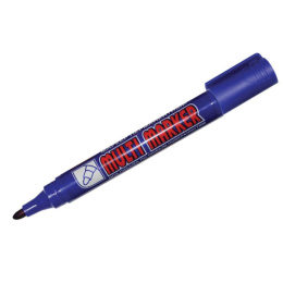 Маркер перманентный синий Crown Multi Marker, 5мм, скошенный CPM-800CH