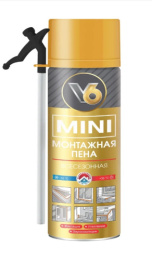 Пена монтажная V6 Mini, всесезонная, 360г 01-01-50
