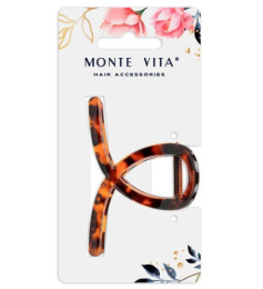 Краб для волос Monte Vita глянцевый черепаховый, 8см 457008