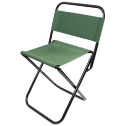 Стул походный складной со спинкой, нагрузка до 80кг, зеленый Park DW-1004C/993073
