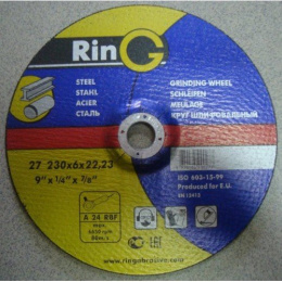 Круг шлифовальный по металлу 230х6,0х22мм RinG 0112306022