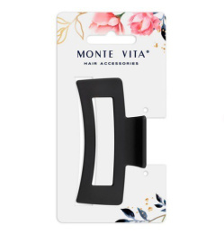 Краб для волос Monte Vita Soft touch, черный,  8,5см 457002