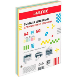 Бумага А4 Devente пастель 5 цветов 80г  50 листов 2072250