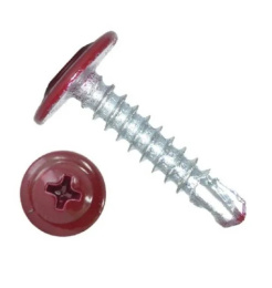 Саморез с п/ш со сверлом 4,2/25 RAL 3005 (красное вино) 283-42253005