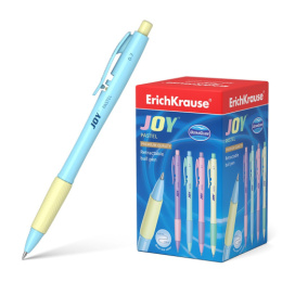 Ручка шариковая автоматическая ErichKrause Joy Pastel Ultra Glide, синяя 55394