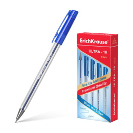 Ручка шариковая ErichKrause Ultra L-10/ синяя ЕК13873