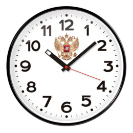 Часы настенные круглые d-30см, черный, 77770732 Troyka 290840