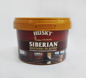 Шпатлевка по дереву акриловая Siberian белая  0,8кг -20С° Husky