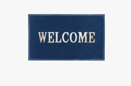Коврик придверный резиновый пористый Лапша 60х 90см Welcome, синий ComeForte