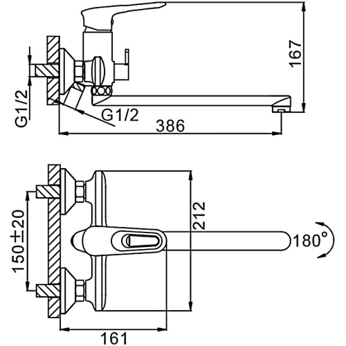 Смеситель для ванны Frap H49 F2249 Frap 41495