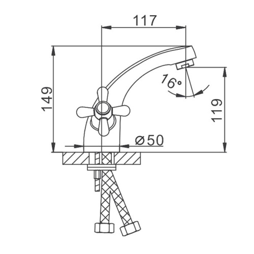 Смеситель для раковины Frap H25 F1025 Frap 42859