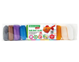Пластилин 12 цветов 120г Супер легкий Brauberg Kids 106306