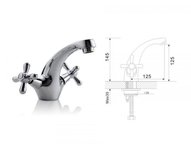 Смеситель для раковины Frap H25 F1025 Frap 42859