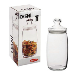 Банка стеклянная со стеклянной крышкой Cesni 1,5л, в п/у Pasabahce Бор 97426