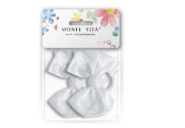 Банты для волос Monte Vita набор 2шт. на резинке, белый, 10х8см 457939