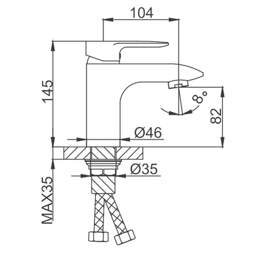 Смеситель для раковины Frud R106 R10106 Frud 42907