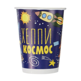 Стакан бумажный 200мл набор 6шт. ПатиБум Космос 303767