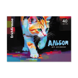 Альбом для рисования 40 листов ErichKrause Street Cat, на склейке 58325