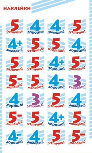 Наклейки Оценки НГО-227