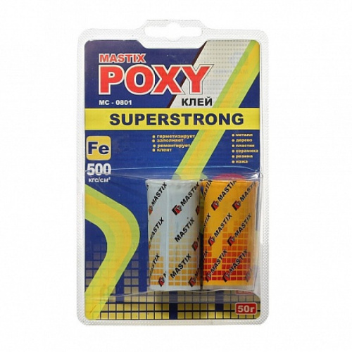 Клей (холодная сварка) эпоксидный SuperStrong 80г Mastix МС 0801