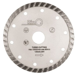 Диск алмазный 125х7х2,1х22,2мм универсальная резка, Turbo RinG 247237