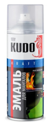 Эмаль аэрозольная термостойкая для мангалов Kudo 520мл черная 5122 KU-5122