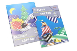 Картон цветной  6 листов  6 цветов А4 двухсторонний, мелованный, Ассорти С0151-Т