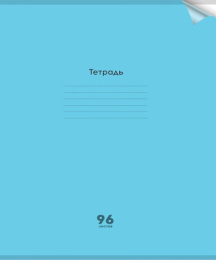 Тетрадь  96 листов А4 Пастель Blue, пластиковая обложка 96-1310
