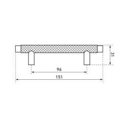 Ручка-скоба мебельная StahlBuro AP2308-96 2шт., BL матовый черный StahlBuro 42759