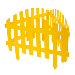 Ограждение декоративное пластиковое 42х35см (комплект из 5 секций) Renessans, желтый Greengo 3338439/40211