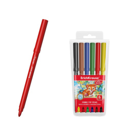 Фломастеры  6 цветов ErichKrause Artberry Super Tip Easy Washable 56083