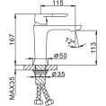Смеситель для раковины Frap H34 F1034 Frap 36201
