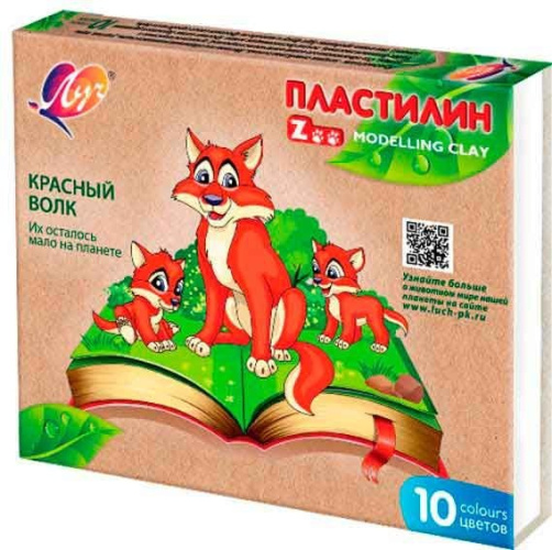 Пластилин 10 цветов Луч Zoo 29С 1721-08