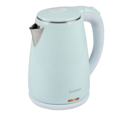 Чайник электрический 1,8л 1500Вт, нержавеющая сталь, пластик, диск, E-261, голубой Energy 164141