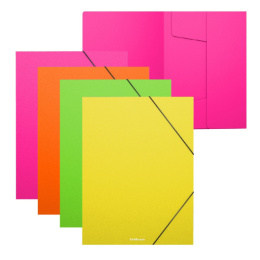 Папка на резинке ErichKrause А4 Matt Neon, ассорти 50388