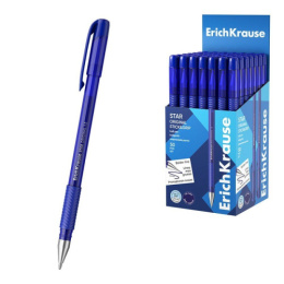 Ручка шариковая ErichKrause Star Stick & Grip Original, синяя 1,2мм 65681