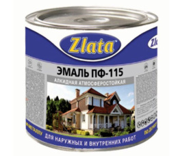 Эмаль ПФ-115 ГОСТ голубая  0,8кг Zlata