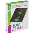 Весы кухонные электронные до  7кг, стеклянные, HS-3015C HomeStar 110058