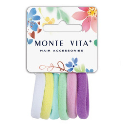 Резинки для волос Monte Vita набор   6шт. 4см, пастельные цвета 457047