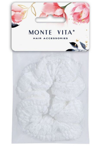 Резинка для волос Monte Vita скранч, 3х22см, белый 457121