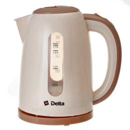 Чайник электрический 1,7л 2200Вт, пластиковый, диск, бежевый Delta DL-1106