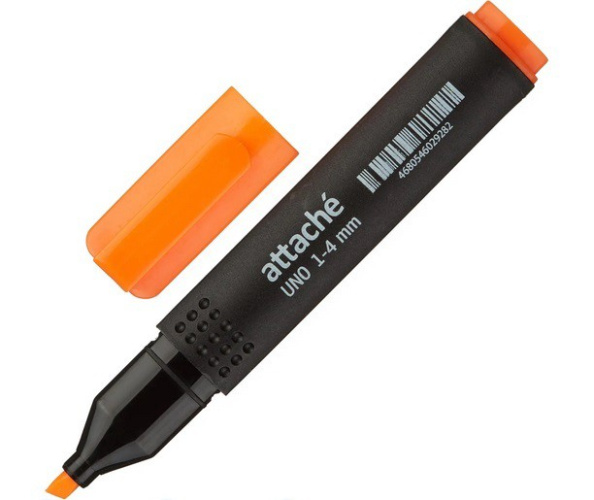 Текстовыделитель оранжевый Attache Uno, 1-4мм 892705